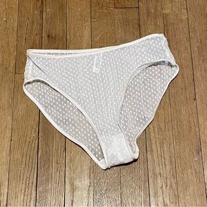 American Apparel high cut dusty pink sheer mesh  underwear